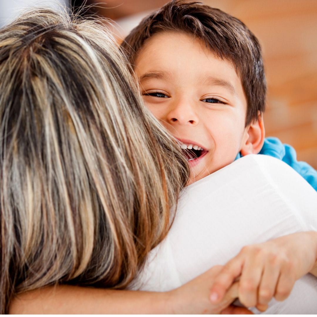 parent hugging child